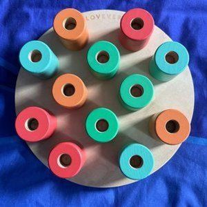 Lovevery Wooden Stacking Pegboard, from The Adventurer Montessori Play Kit
